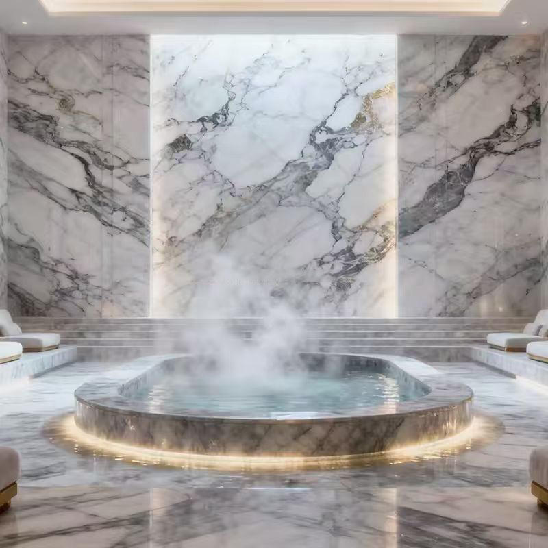 Luxury Decorative Wall Panels Modern Design 3mm PVC Stone Grain Marble Easy Clean Waterproof Fireproof Hotel Exterior Bathroom