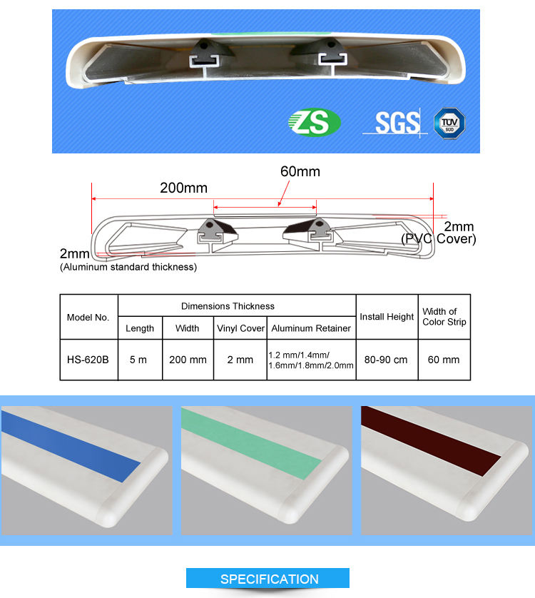 Modern ZS HS-610 Hospital Wall-Mounted Stair Railings 200mm Aluminum Alloy PVC Paintable Water & Rust Resistant 3-Year Warranty